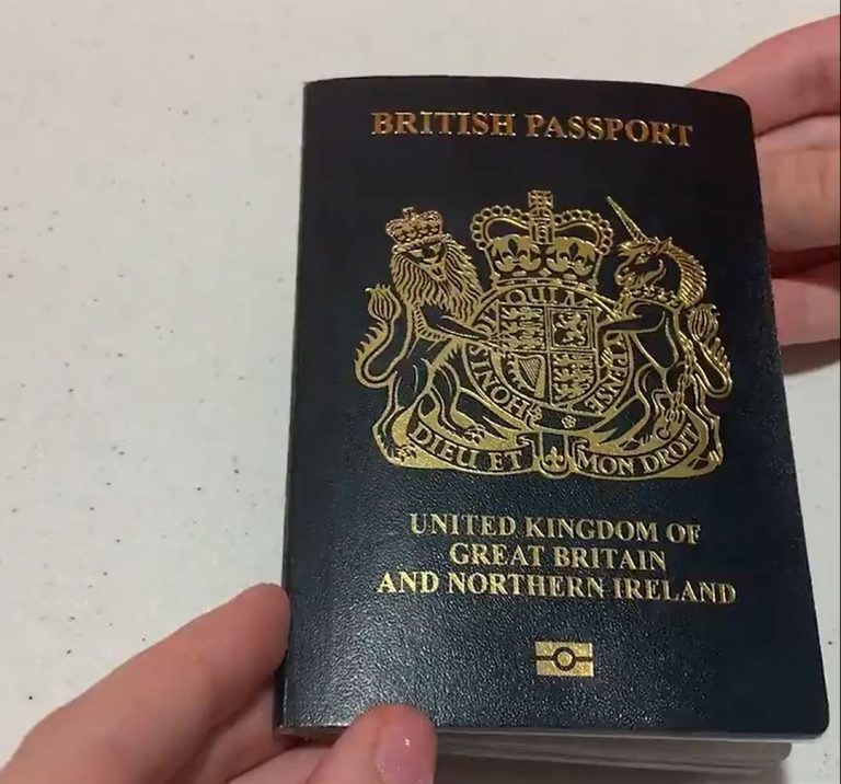 Iconic blue and gold British passport rollout