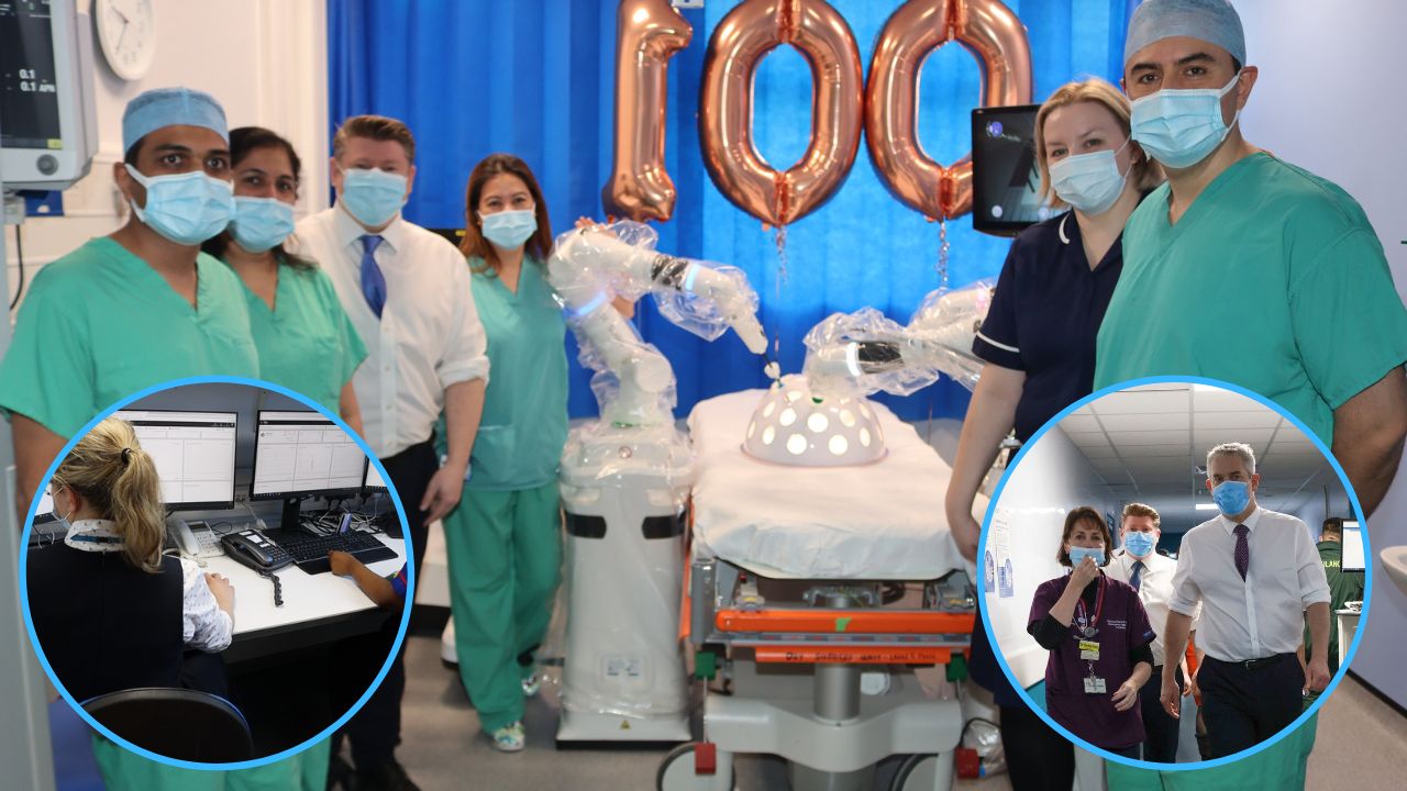 100, robotic, surgery, operations, NHS, watford, UK,