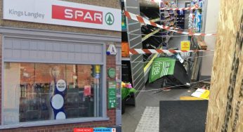 ATM Robbery: Thieves Smashed SPAR Door in Kings Langley and took Cash machine