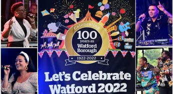 Watford’s Naughty Boy on Stage at his home town Centenary Party in the Park